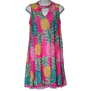 Simply southern pineapple keyhole dress medium